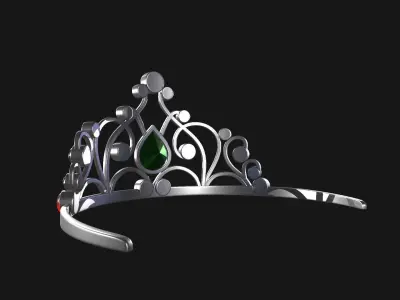 Tiara crown Low-poly 3D model