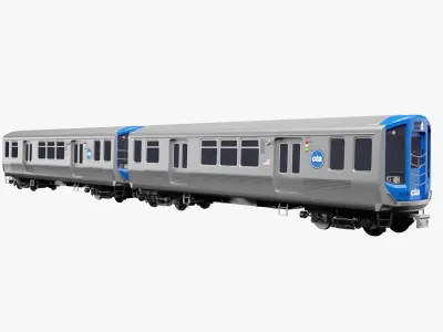 Chicago CTA train 7000 series 3D model