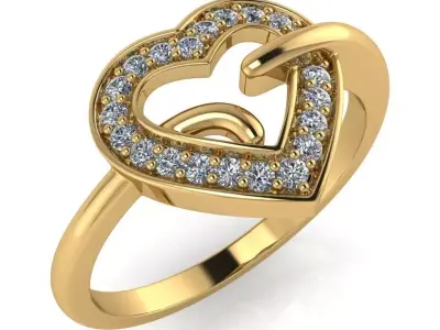 light weight gold diamond rings-C111116SKCH2026024-wt-0-5 3D print model