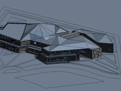 CULTURAL CENTER -compelete revit project -P2 3D model