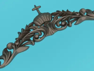 Molding central decor 3d model 3D model