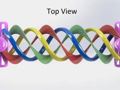 connector 5 bench made of colorful plastic Free 3D model