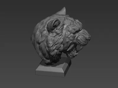 Tiger angry japanese 3D print model