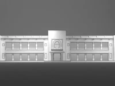 English Facade 3D model purchase
