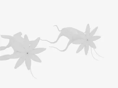  Crawling Monster Flower  Low-poly 3D model