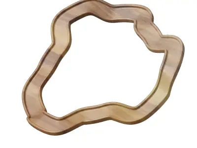 Wooden Sports Toy Race Track 3D model