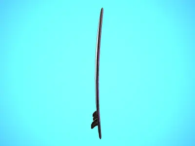 SURF BOARD 08 CARTOON STYLIZED Low-poly 3D model