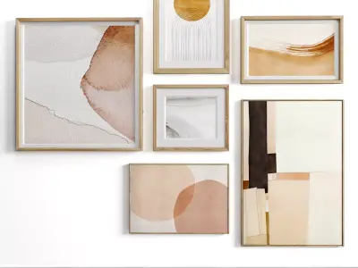 Minimal Photo Frame Set - 12 Low-poly 3D model