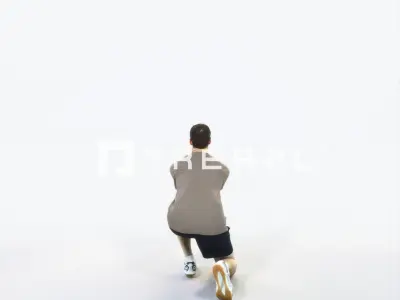 Romance 03J Volleyball Digging Sports Man Low-poly 3D model