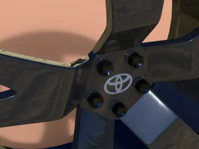 Wheel for McLaren Porsche Honda Hyundai MG Toyota Free low-poly 3D model