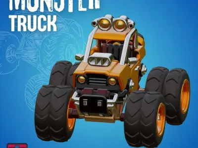 Monster Truck STL Powerful Collectible Model 3D print model