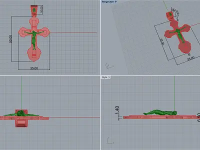 Jesus Cross Pendant 60282 3D print model