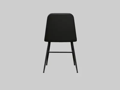 SpineMetalbase black leather Low-poly 3D model