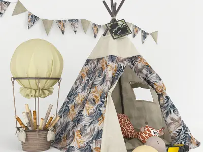 Wigwam for children 3D model