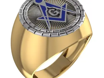Masonic ring 100 3D print model