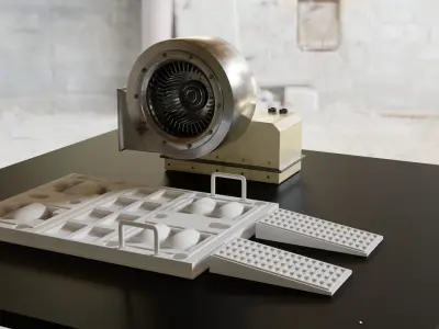 1 64 printable fan exhaust dyno room 3D print model