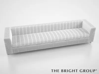The Bright Group Gray Sofa 3D model