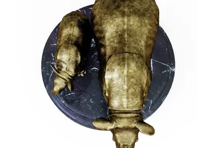 Rhino bronze 3D model