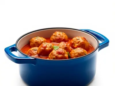 Contemporary Dutch Oven Pot with Meatballs Model Pack Low-poly 3D model