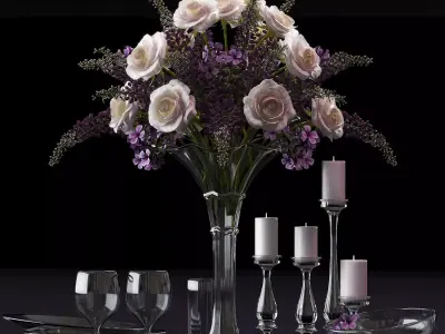 Flower Vase Set 3D model