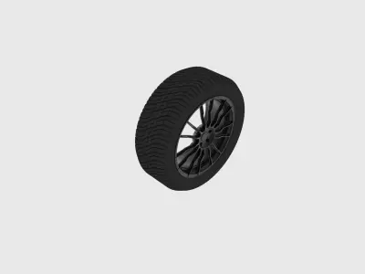 Car Wheel 3D model - UV Mapped and Polygon mesh