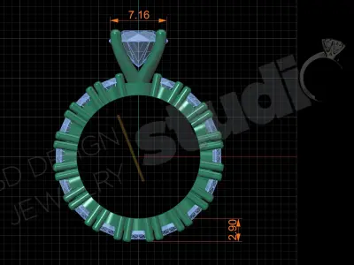 Highly luxury engagement infinity ring 3d model 3D print model