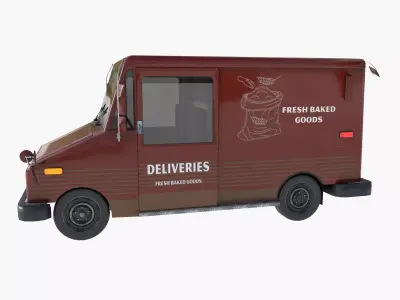 Grumman bread truck Low-poly 3D model