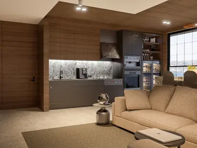 Modern living - C4 3D model