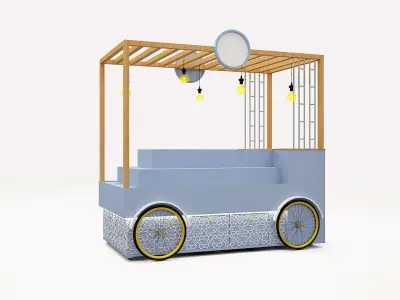 Cart Kiosk 3D model
