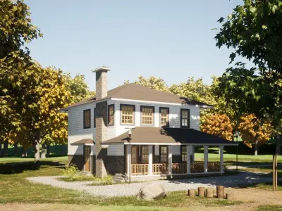 051Countryhouse2f131m2 3D model