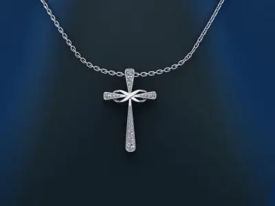 Luxury orthodox cross pendant 3D print model 3D print model