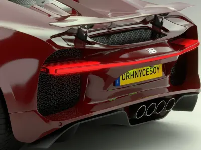 Bugatti Chiron Sport 2021 White 3D model