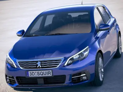Peugeot 308 2018 3D model