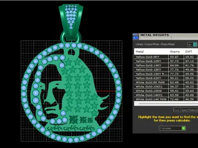 MAN FACE POINT PENDANT 3D PRINTABLE MODEL 3D print model