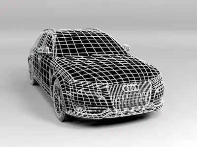 AUDI A4 ALLROAD 2010 LOWPOLY Low-poly 3D model