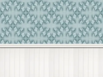 Wallpaper 3D Blocked Wainscoting 3D model