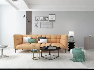 Living and Dining Room Combo Design 3D model