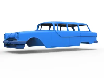 Shell Pontiac Chieftain 1955 Scale 1 to 24 3D print model