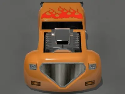 Titan Hotrod Low-poly 3D model