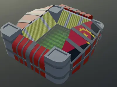 Football Stadium - Angola Low-poly 3D model