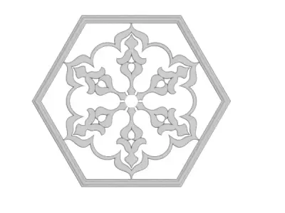 hexagon motif 3D print model