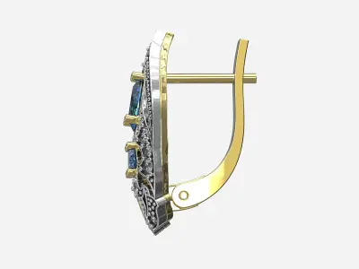 Earrings patterned 3D print model