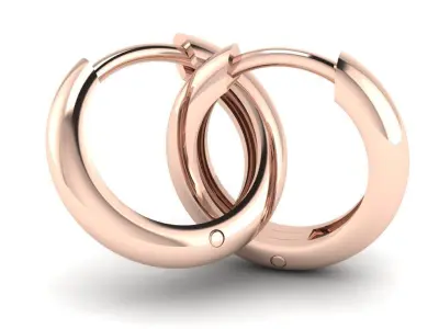 10mm round earrings 3D print model