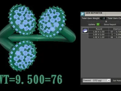 FASION RING 3D model 4
