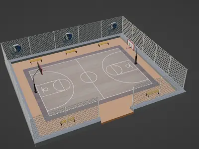 Basketball Stadium - Dallas Mavericks Low-poly 3D model