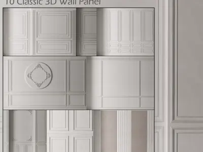 10 Classic 3D Wall Panel Elegant Design for Interior Decor  3D model
