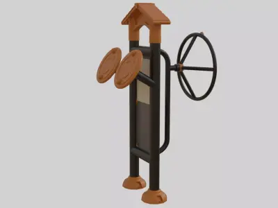 Playground Sport Equipment - 08 Low-poly 3D model