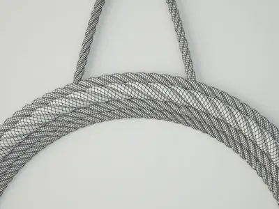 Round Jute Mirror by ZARA HOME 3D model