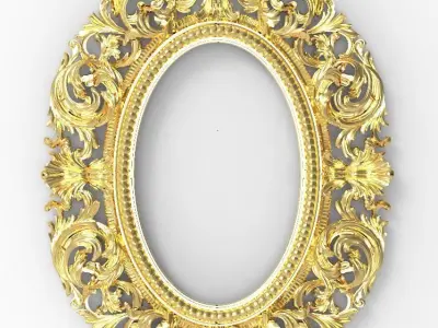 Frame two ornate gold frames 3D print model
