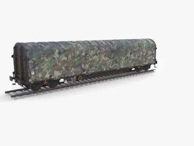 CFR Sliding Tarp Rail Car v3 3D model